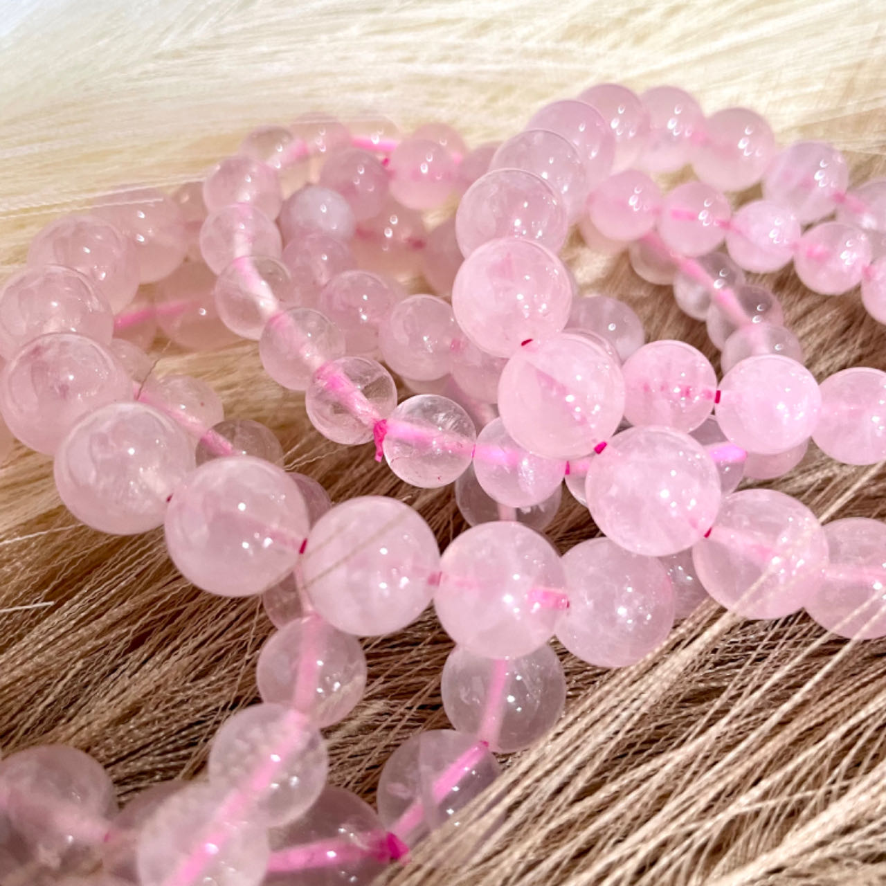 Rose Quartz Bracelet 8mm 10mm Energy Healing Crystals Jewelry for Women DIY Bracelet From IG Crystal