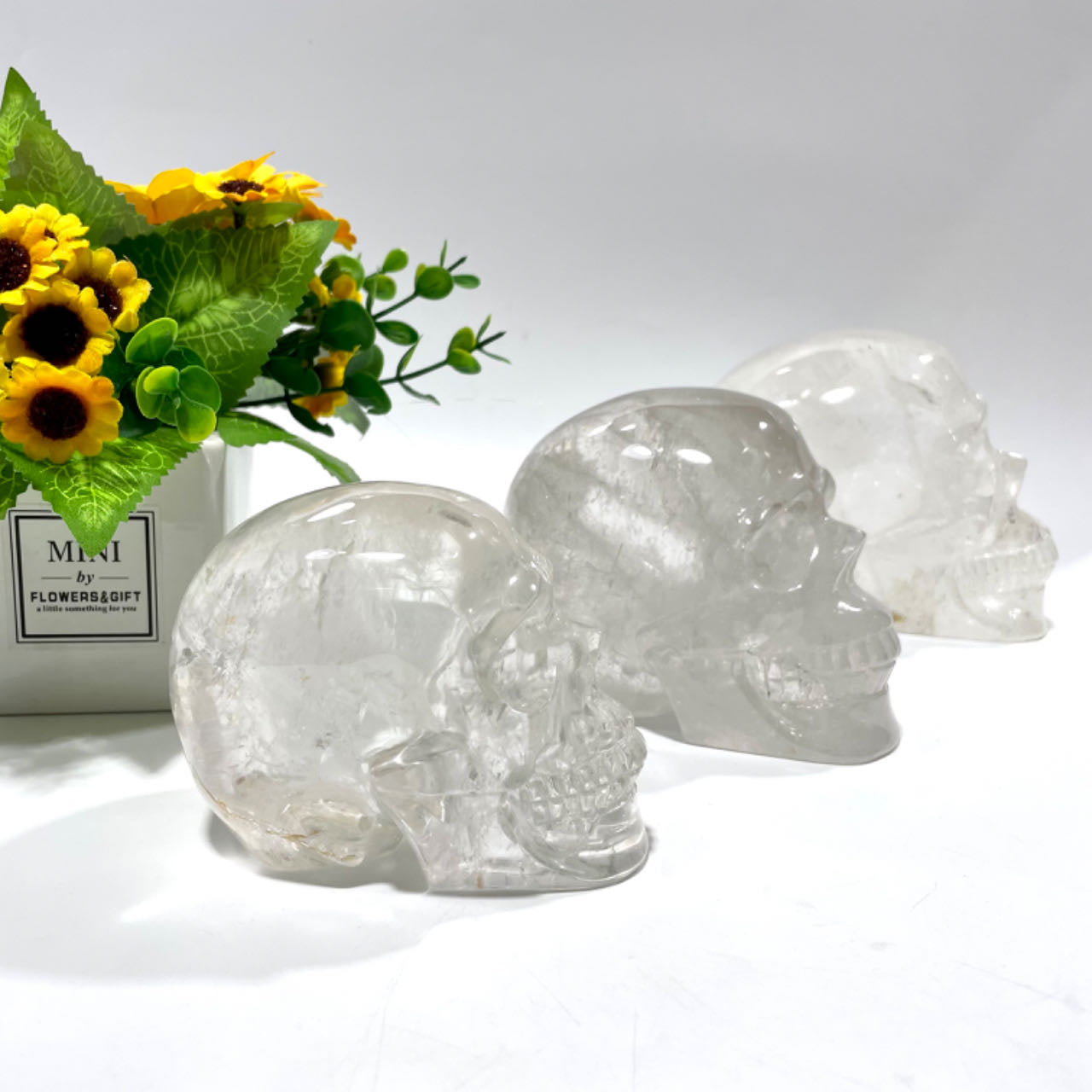 1 Count Big Clear Quartz Skull Healing Crystal Gem Reiki Healing Home Decor Crystal Jewelry Shop Pretty Crystals From IG Crystal