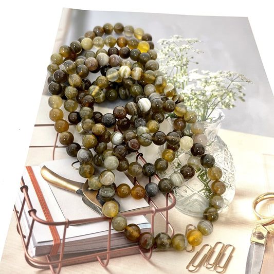 4 Counts Agate Crystal Bracelets 8mm Natural Crystals Healing Crystals Bracelet for Women and Men Teens Crystal Jewelry Shop Pretty Crystals From IG Crystal