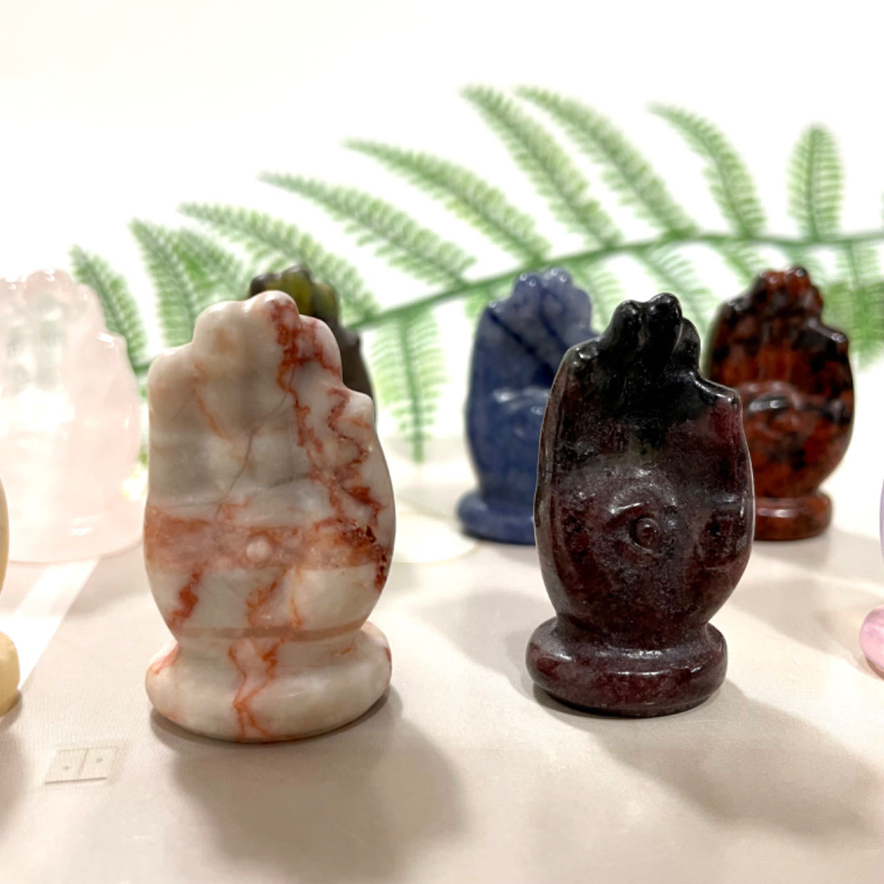 10 Counts Different Material 1.5 Inch Buddha's-hand Crystal Rose Quartz Clear Quartz Kiwi Jasper Sodalite Amethyst Opalite Unakite Healing Crystal From IG Crystal