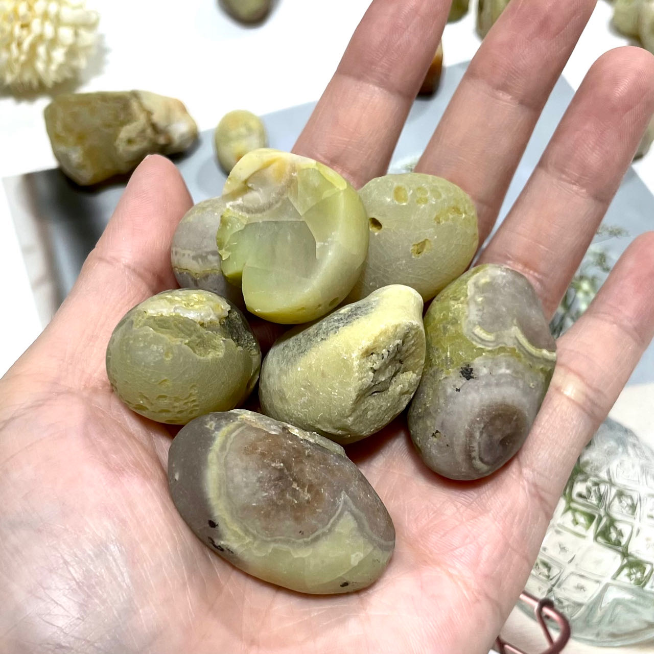 400g Sky Eye Agate Irregular Healing Stone Home Decoration From IG Crystal
