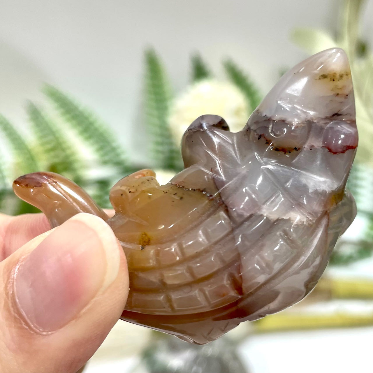 3 Counts Different Material Crocodile Crystal 5CM Amethyst Lavakite Red Obsidian Fire Quartz Healing Stone Home Decoration From IG Crystal