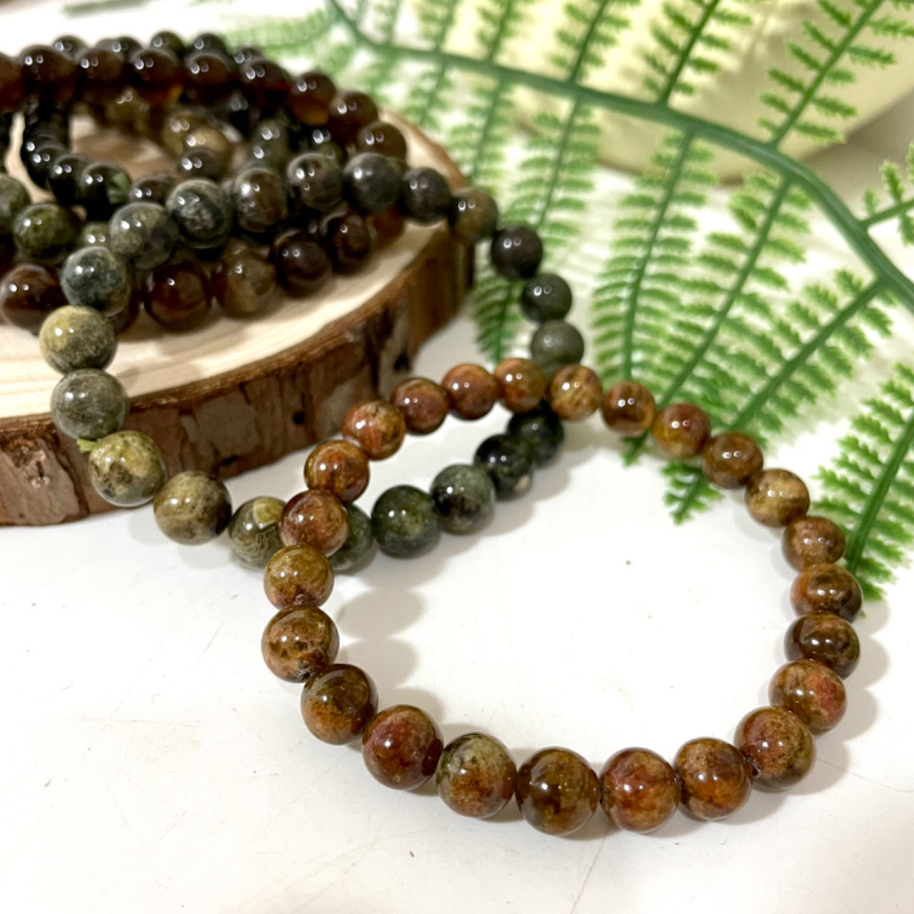 Green Garnet Bracelet 9~14mm Energy Healing Crystals Jewelry for Women DIY Bracelet From IG Crystal