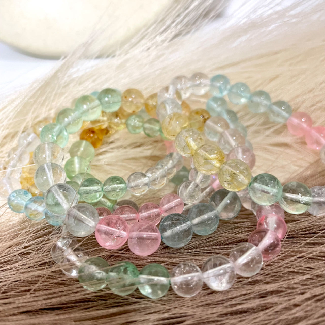 Topaz Crystal Bracelet 7mm 9mm Energy Healing Crystals Jewelry for Women DIY Bracelet From IG Crystal