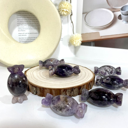 4 Counts Amethyst Candy Crystal Healing Stone Home Decoration From IG Crystal