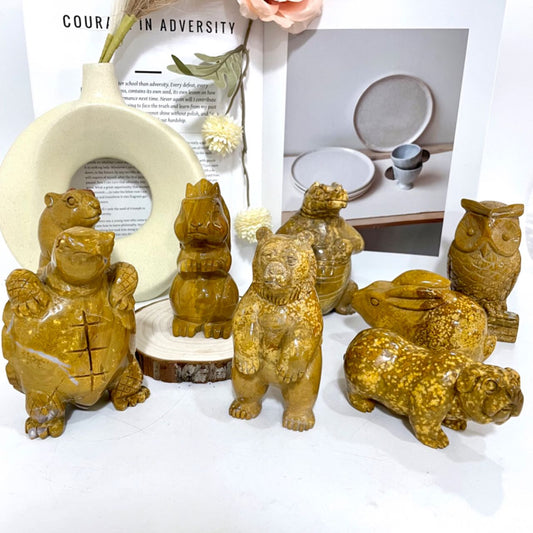 Ocean Jasper Rabbit Snapping Turtle Crocodile Groundhog French Bulldog Bear Owl Squirrel Crystal From IG Crystal