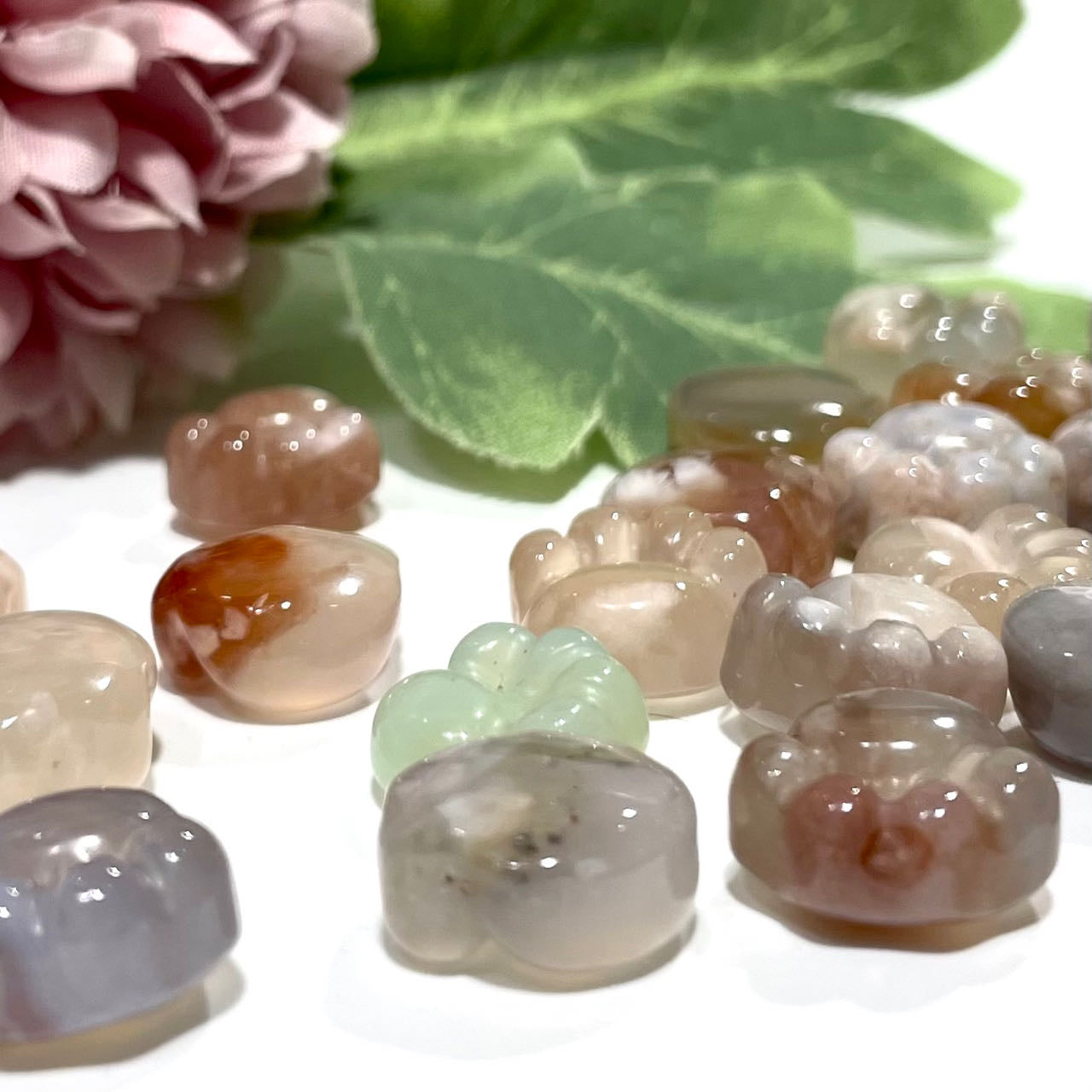 20 Counts Flower Agate Cat's Paw Crystal Healing Crystal Home Decoration From IG Crystal