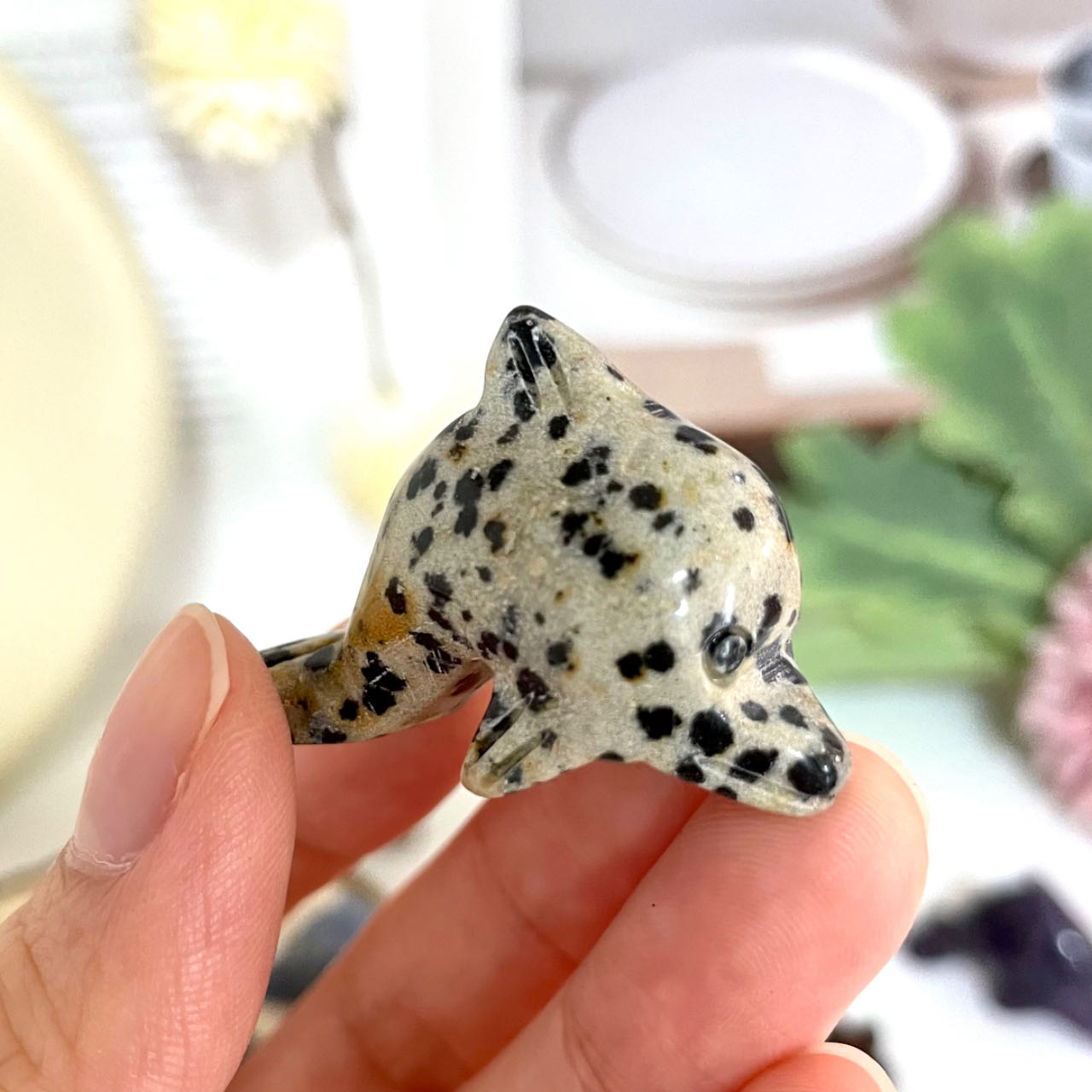 Stochastic 7PCS Different Maerail Dolphin Crystal Rose Quartz Clear Quartz Black Obsidian Green Aventurine Kiwi Jasper Red Jasper Amethyst Yooperlite From IG Crystal