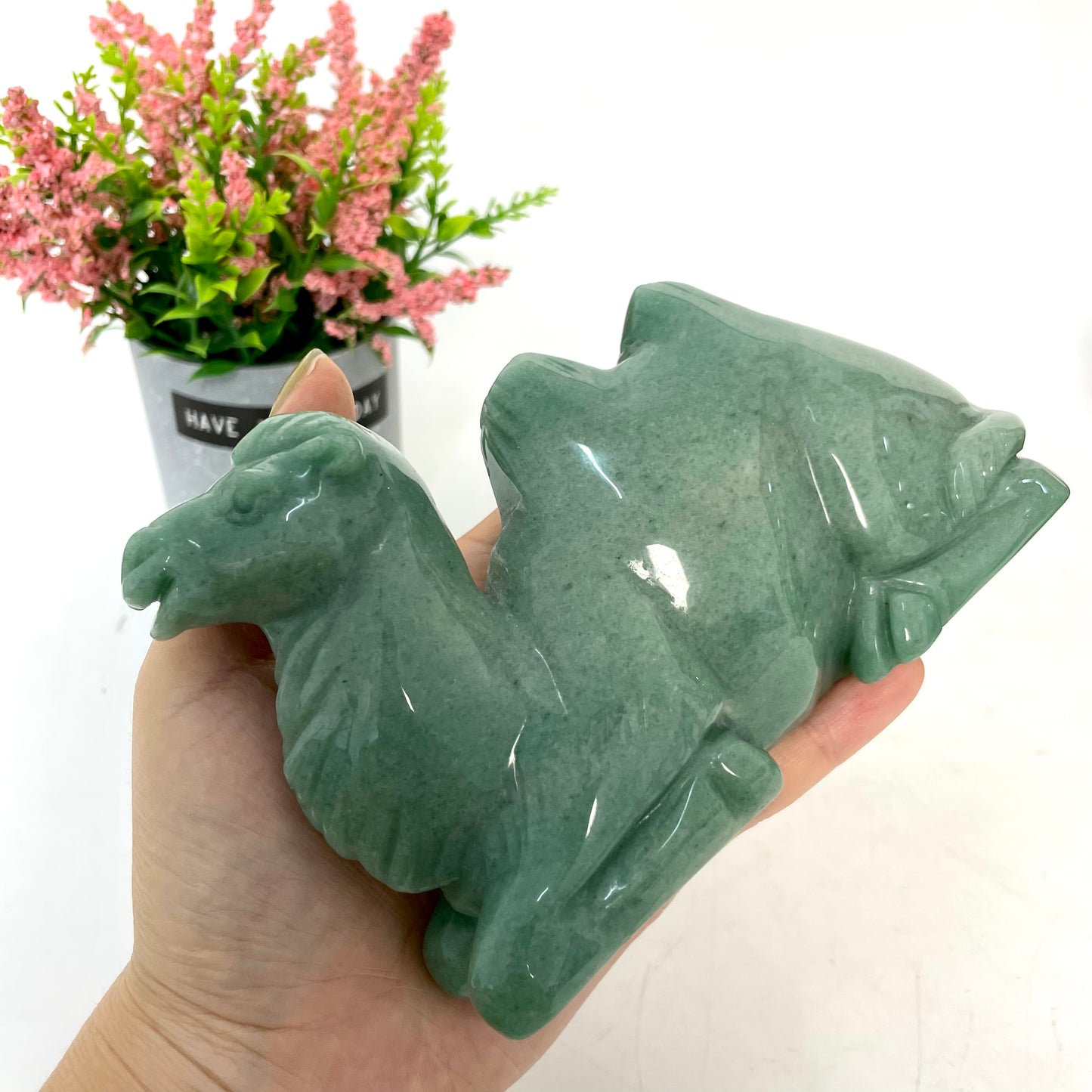1 Count Big Camel Crystal Carving Green/Purple Aventurine Sodalite Strawberry Quartz Healing Stones Natural Stone Chakra Balancing Reiki Home Office Decor From IG Crystal