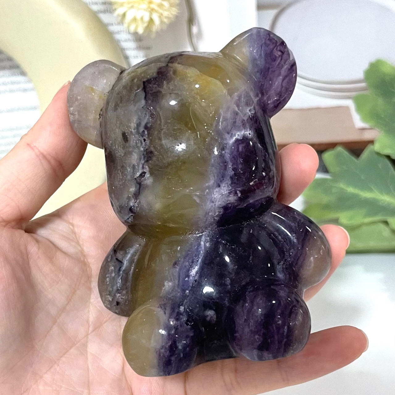 Fluorite Bear Healing Stone Home Decoration Stochastic 1PCS From IG Crystal