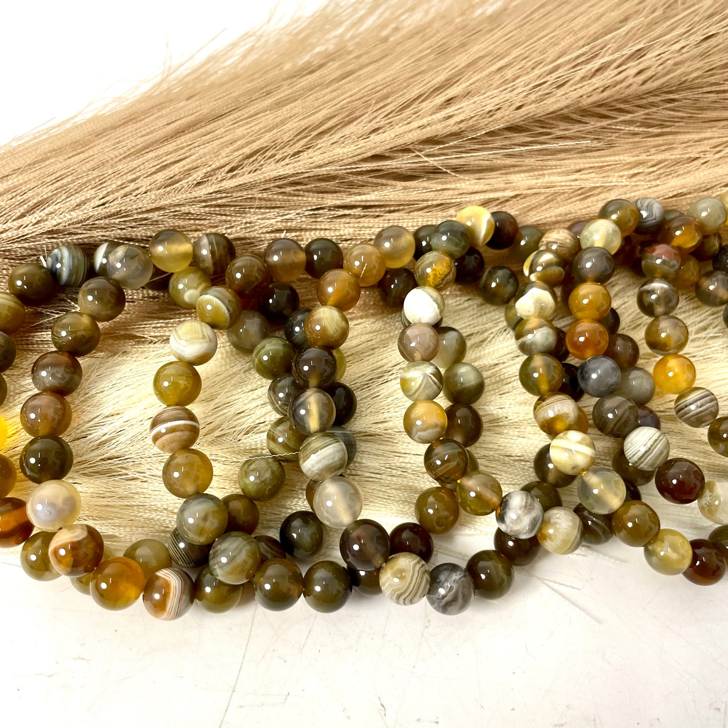 4 Counts Agate Crystal Bracelets 8mm Natural Crystals Healing Crystals Bracelet for Women and Men Teens Crystal Jewelry Shop Pretty Crystals From IG Crystal