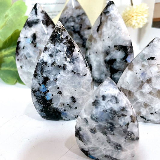 2~3 Counts Dark Spot Moonstone Water Drop Crystal Reiki Crytsal Healing Home Decor From IG Crystal