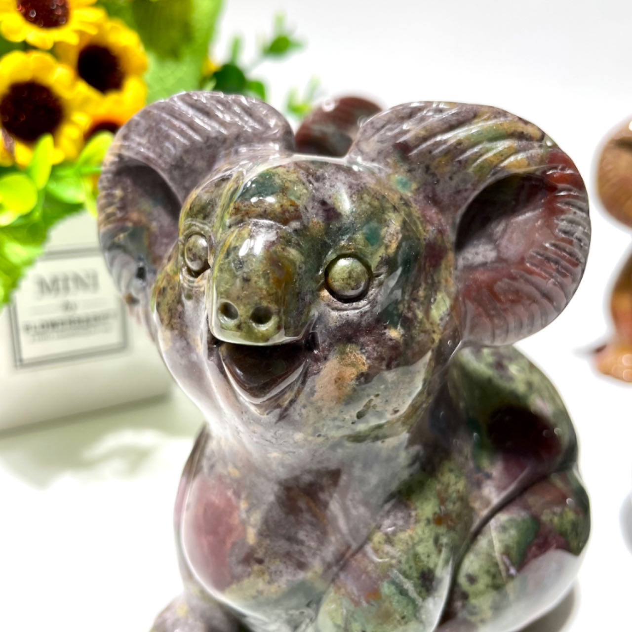 1 Count Ocean Jasper Koala Healing Crystal Gem Reiki Healing Home Decor Crystal Jewelry Shop Pretty Crystals From IG Crystal