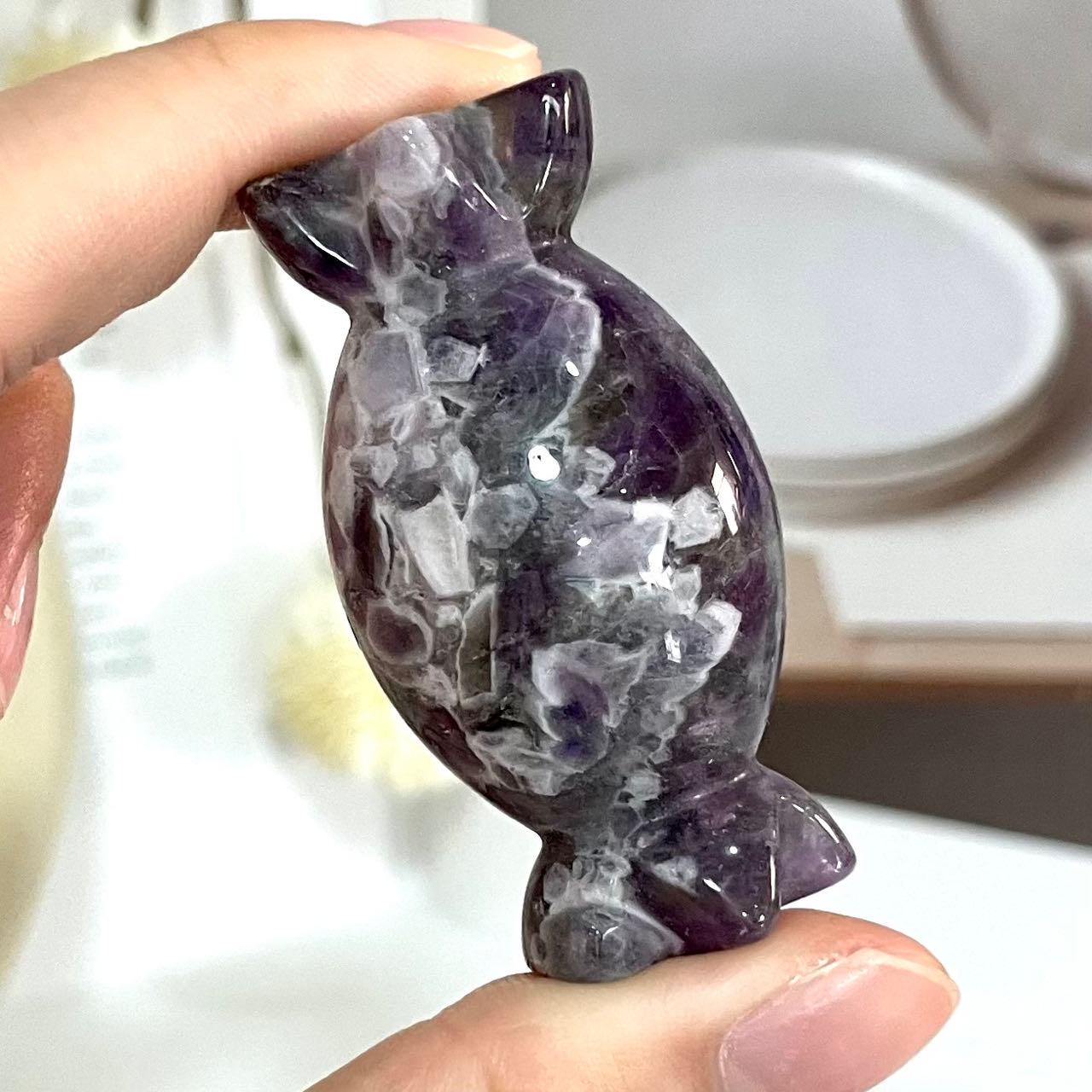 4 Counts Amethyst Candy Crystal Healing Stone Home Decoration From IG Crystal