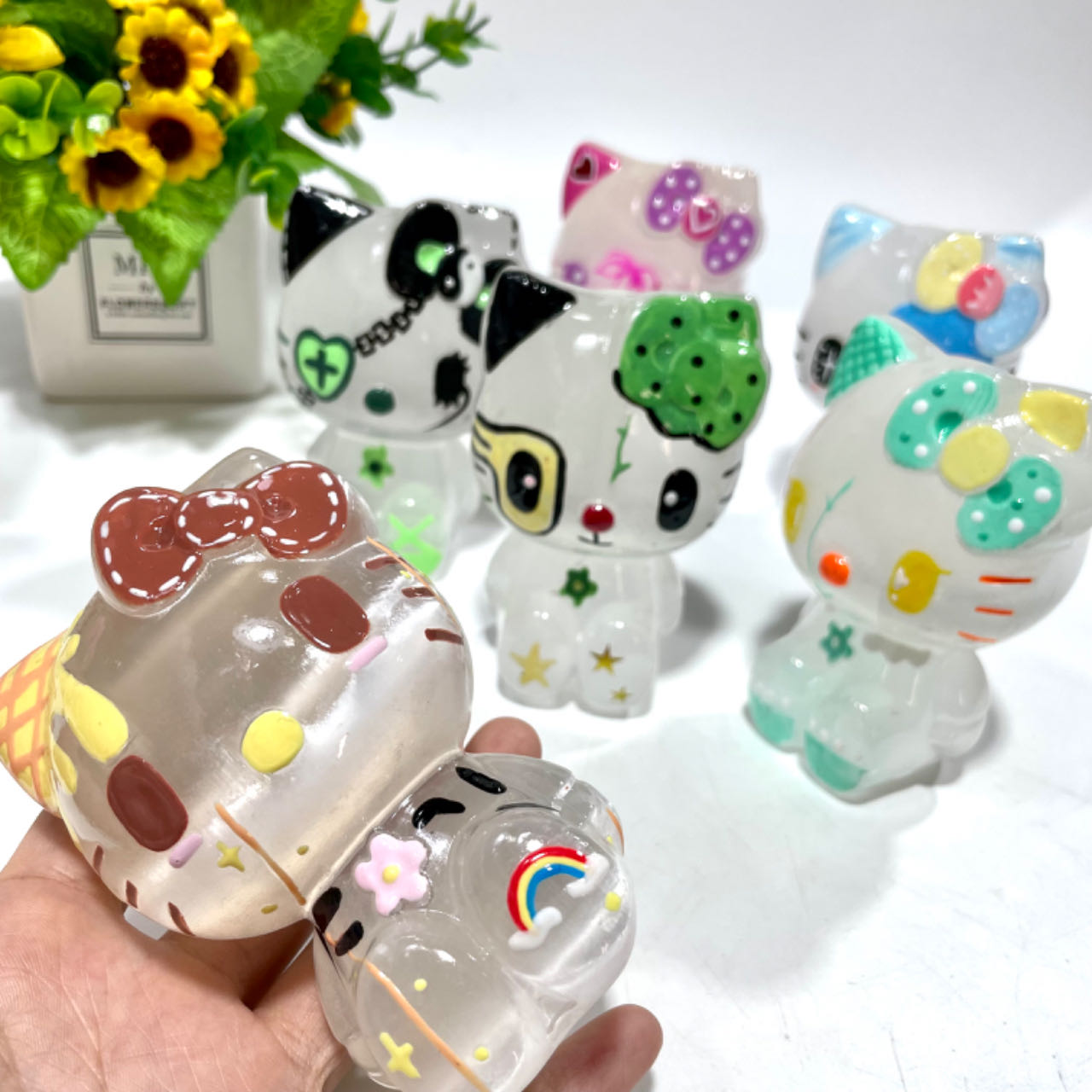 1 Count Selenite Cute HK Crystal Carving Healing Crystal Gem Reiki Healing Home Decor Crystal Jewelry Shop Pretty Crystals From IG Crystal