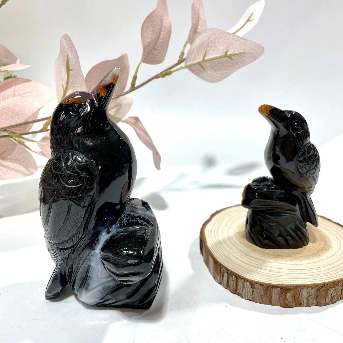 1 Count India Agate Bird Crystal Carving Healing Stones Natural Stone Chakra Balancing Reiki Home Office Decor From IG Crystal