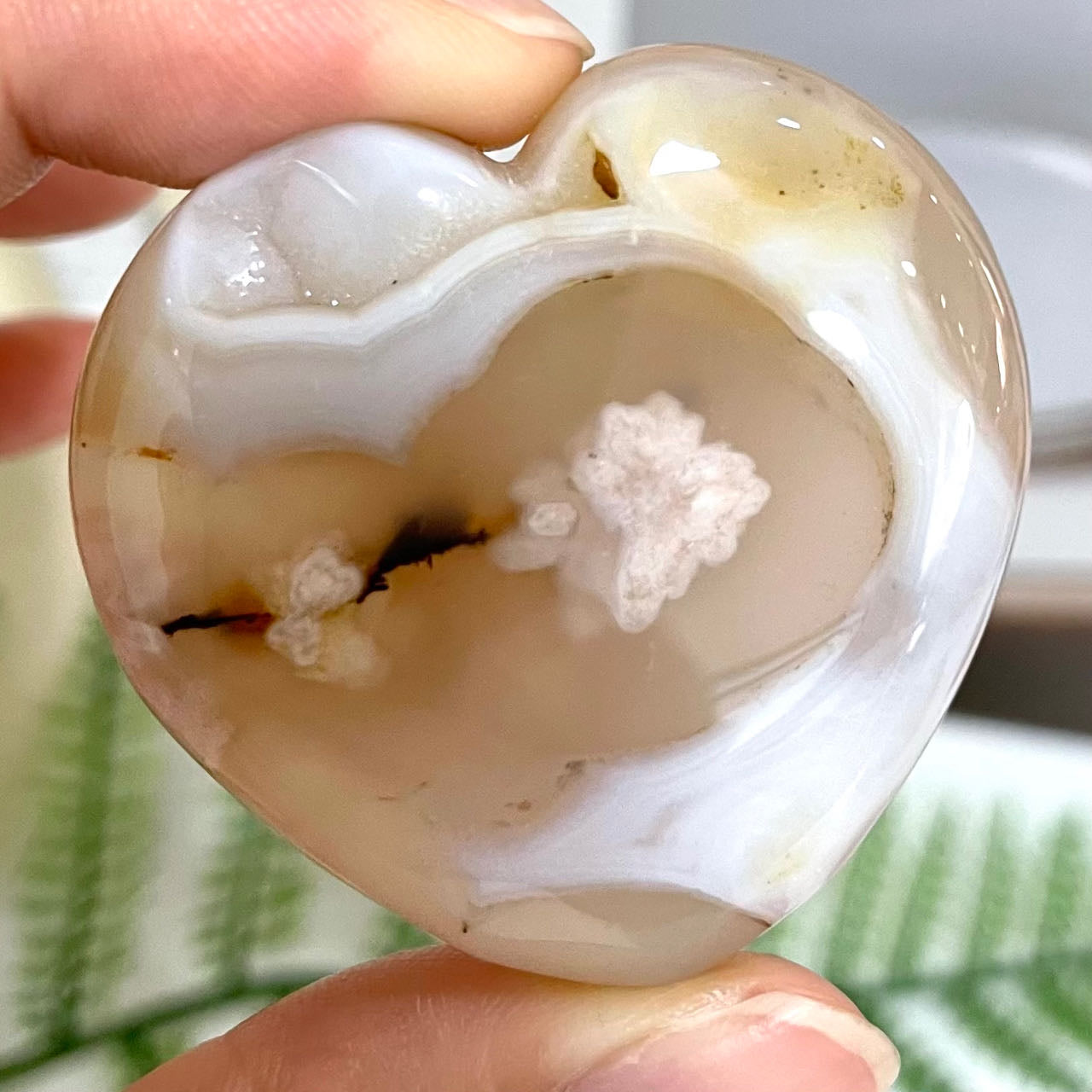 9~13PCS Heart Shape Pink Flower Agate Crystal 400g 3.5~5cm Healing Stone Home Decoration From IG Crystal