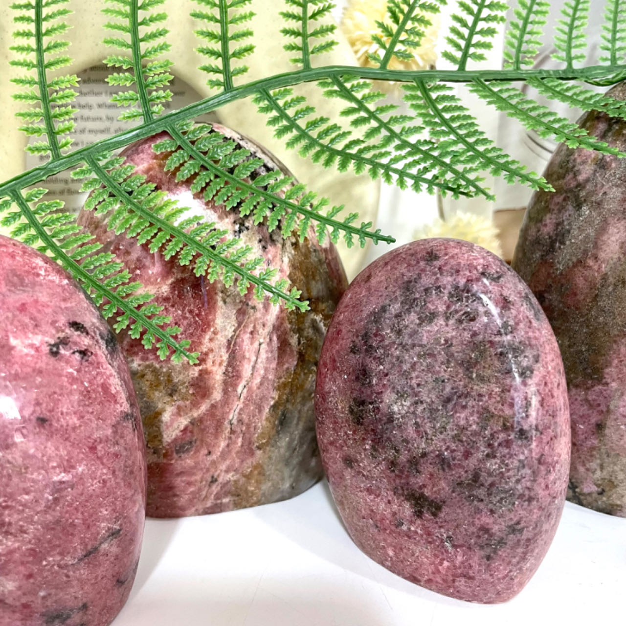 Rhodonite Raw Stone Mountain 1~2 Counts Healing Stone Home Decoration From IG Crystal