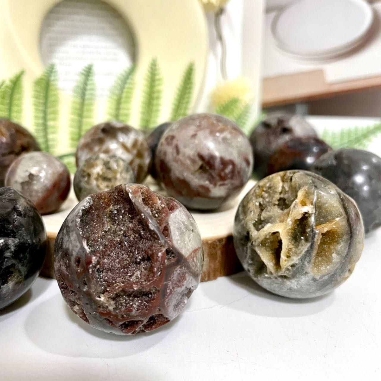 4~7 Counts Small Sphalerite Balls 2.5~5cm Healing Stone Home Decoration From IG Crystal