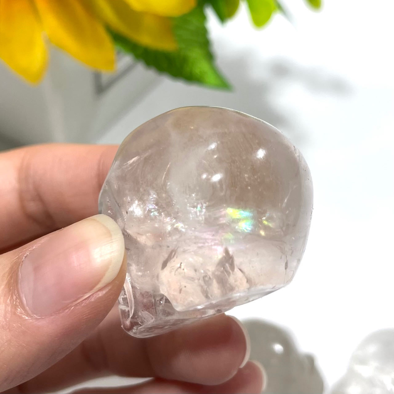 4 Counts Clear Quartz Small Skull Crystal Healing Crystal Home Decoration From IG Crystal
