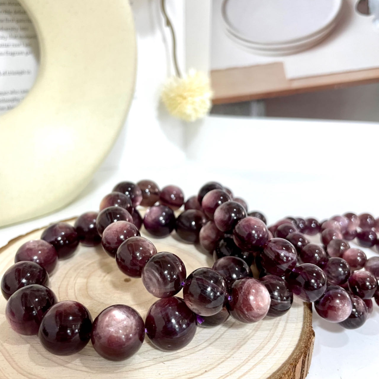 Deep Purple Mica 15mm 13mm 12mm 10mm 9mm Energy Healing Crystals Jewelry for Women DIY Bracelet From IG Crystal