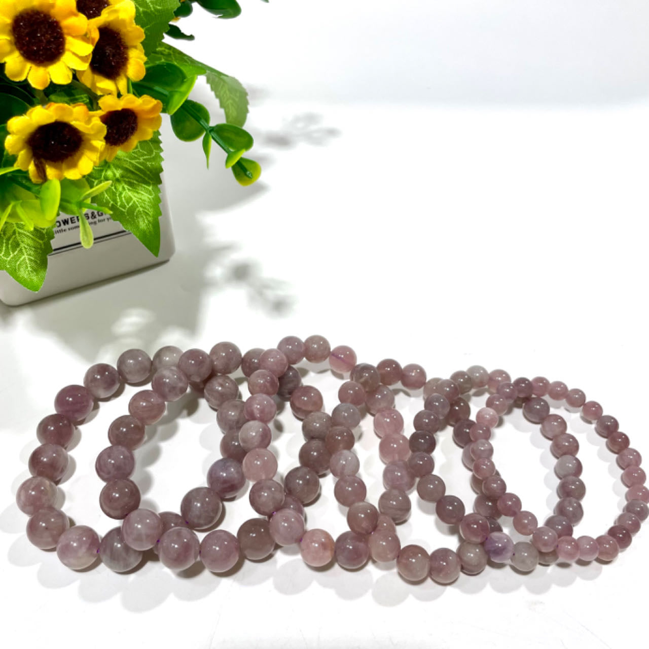 3 Counts Lavender Purple Pink Crystal Bracelet 8~13mm Energy Healing Crystals Jewelry for Women DIY Bracelet From IG Crystal