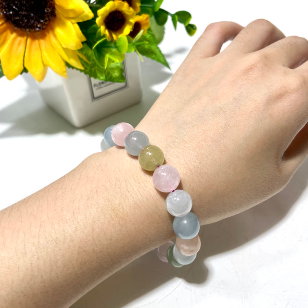Morganite (Transparent) Bracelet 11~14mm Energy Healing Crystals Jewelry for Women DIY Bracelet From IG Crystal