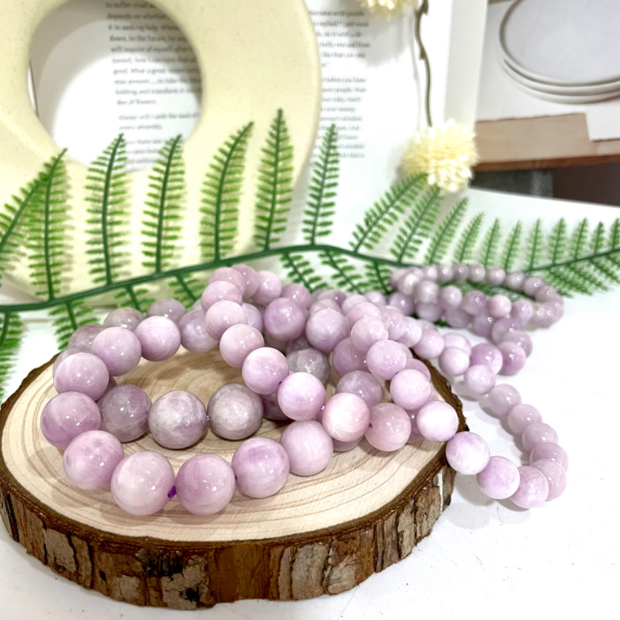 Kunzite Bracelet 9~14mm Energy Healing Crystals Jewelry for Women DIY Bracelet From IG Crystal