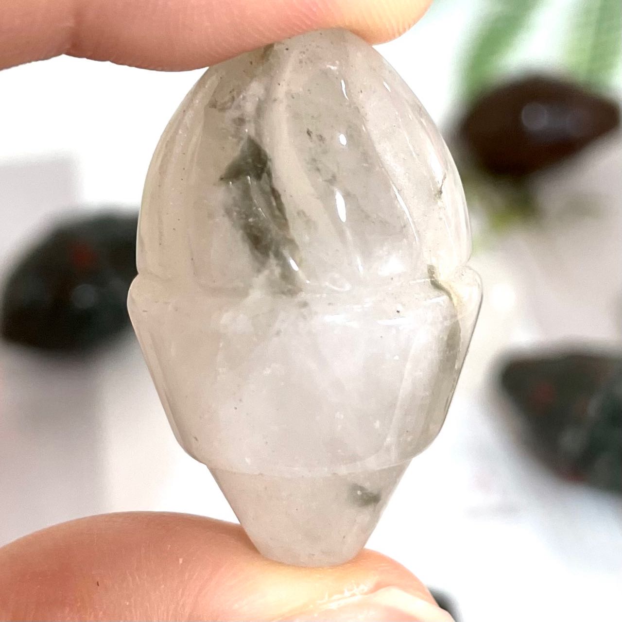 IG Crystal 1.5 Inch High Quality Natural Ice Cream Crystals 10 Counts Healing Stone Home decoration