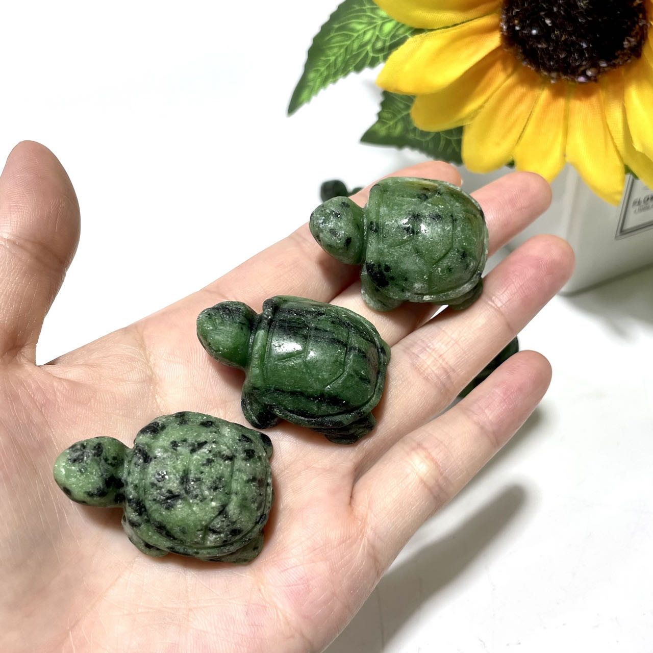 4 Counts 1.5 Inches Ruby Funchsite Tortoise High Quality Natural Crystal Healing Stone Home Decoration From IG Crystal