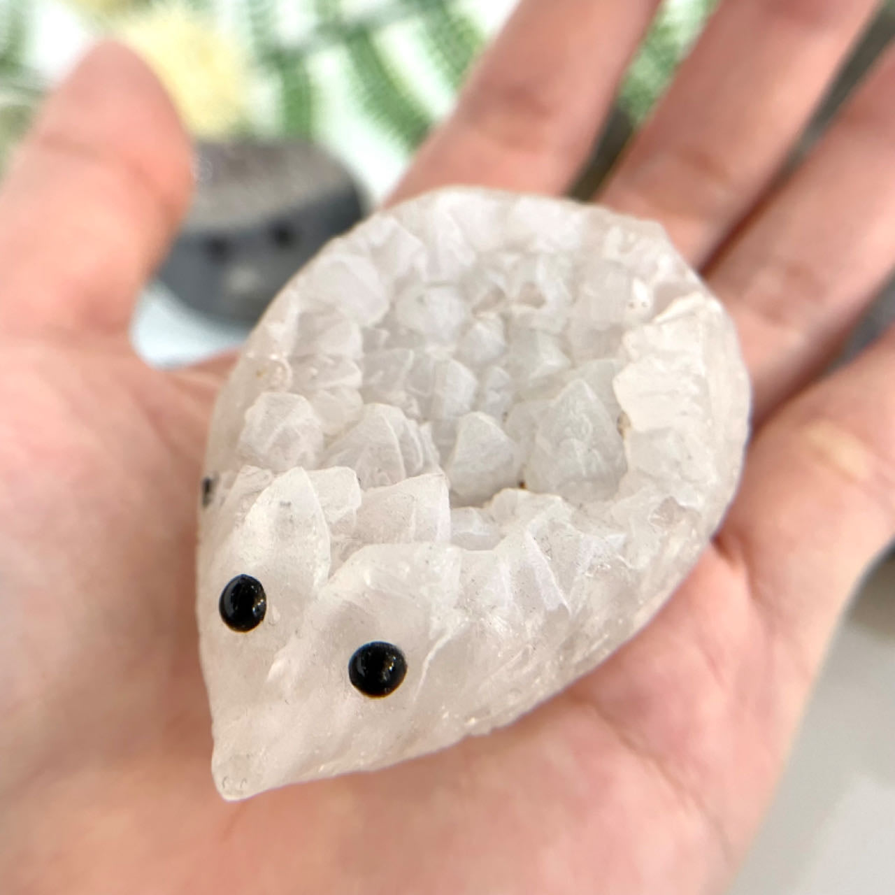 Any 2PCS Druzy Hedgehog Natural Raw Geode From IG Crystal