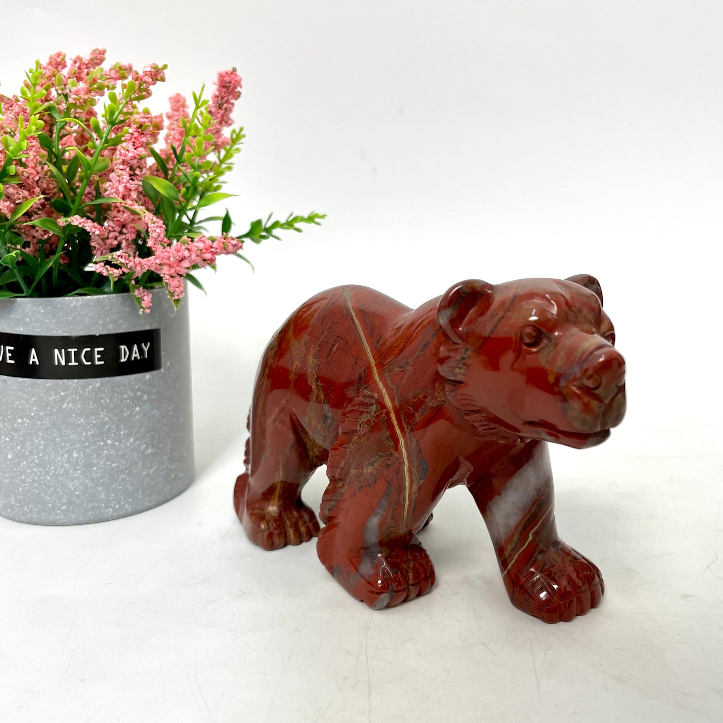 1 Count Red Jasper Elephant Dog Bear Hippo Crystal Carving Natural Stone Gem Mining Chakra Balancing Reiki Healing Crystal Mystery Crystal Display Crystal Shopping Online Home Office Decor From IG Crystal