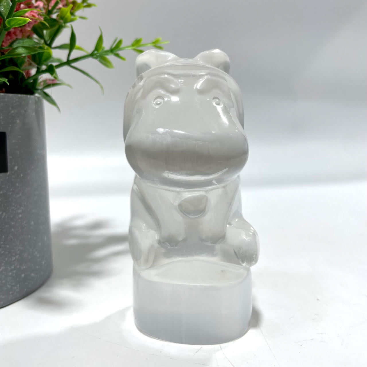 1 Count 10CM Selenite Snowman Christmas Tree Tower Bear Flower Fairy Angel Skull Crystal Natural Gemstone Semi Precious Healing Crystals Enhance Positive Energy Home Decoration From IG Crystal