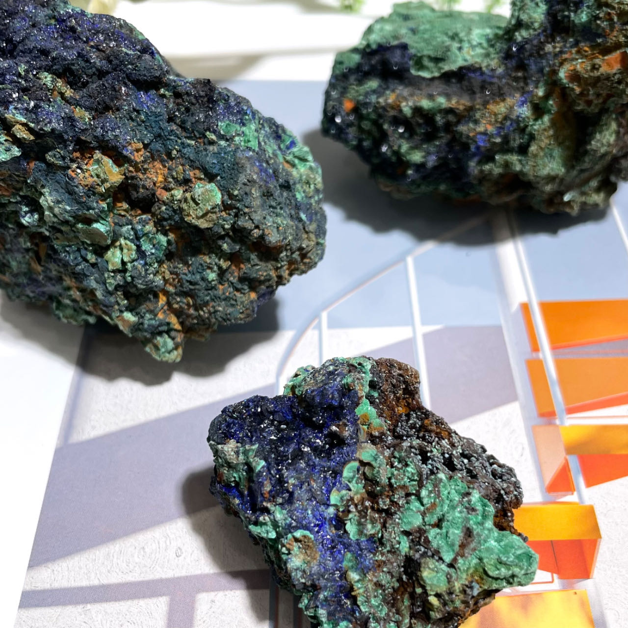 Crystal Raw Chessylite Rough Stone Azurite Natural Azurite Specimen for Decoration From IG Crystal