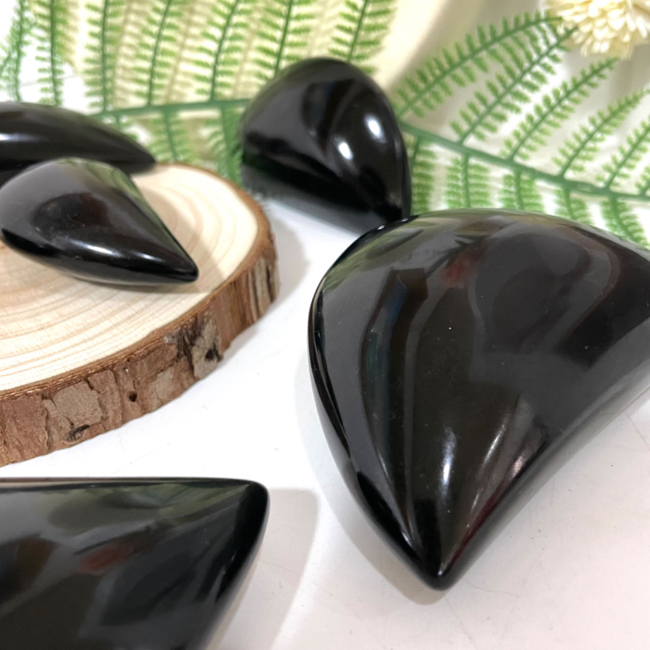 Rainbow Obsidian Heart Moon Shape Stone Crystal Healing Stone Home Decoration From IG Crystal