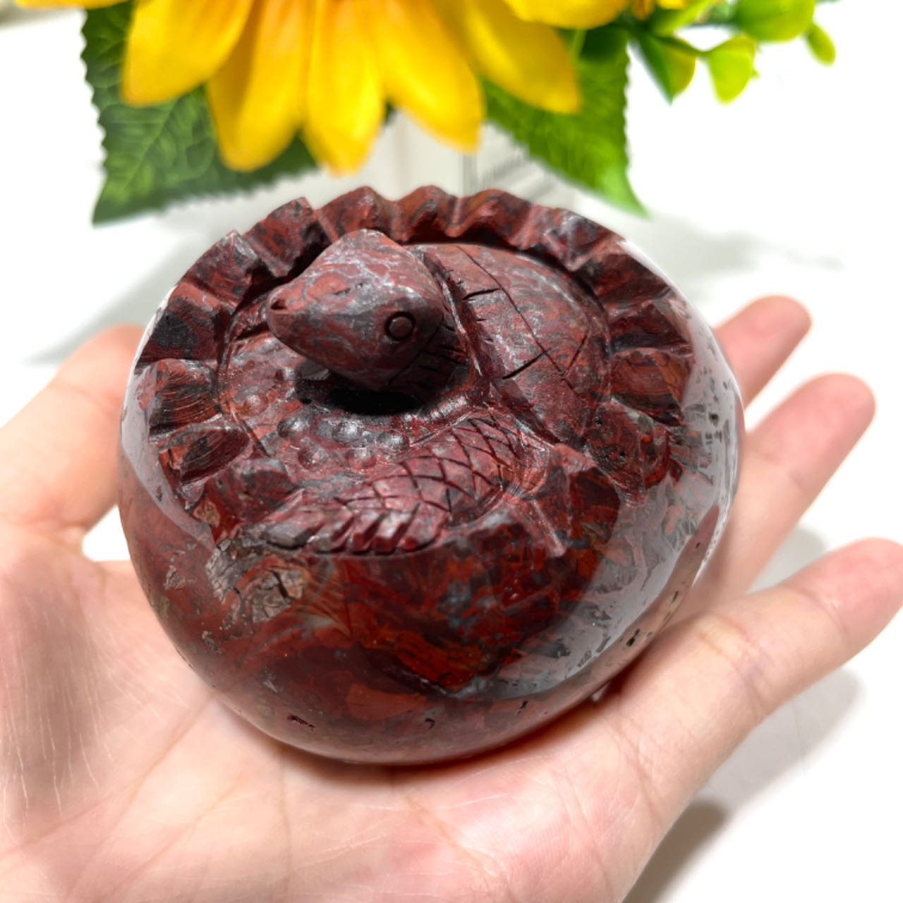 1 Count Turtle Egg Crystal Red Black Crystal Shell Breaking Healing Crystal Gem Reiki Healing Home Decor Crystal Jewelry Shop Pretty Crystals From IG Crystal