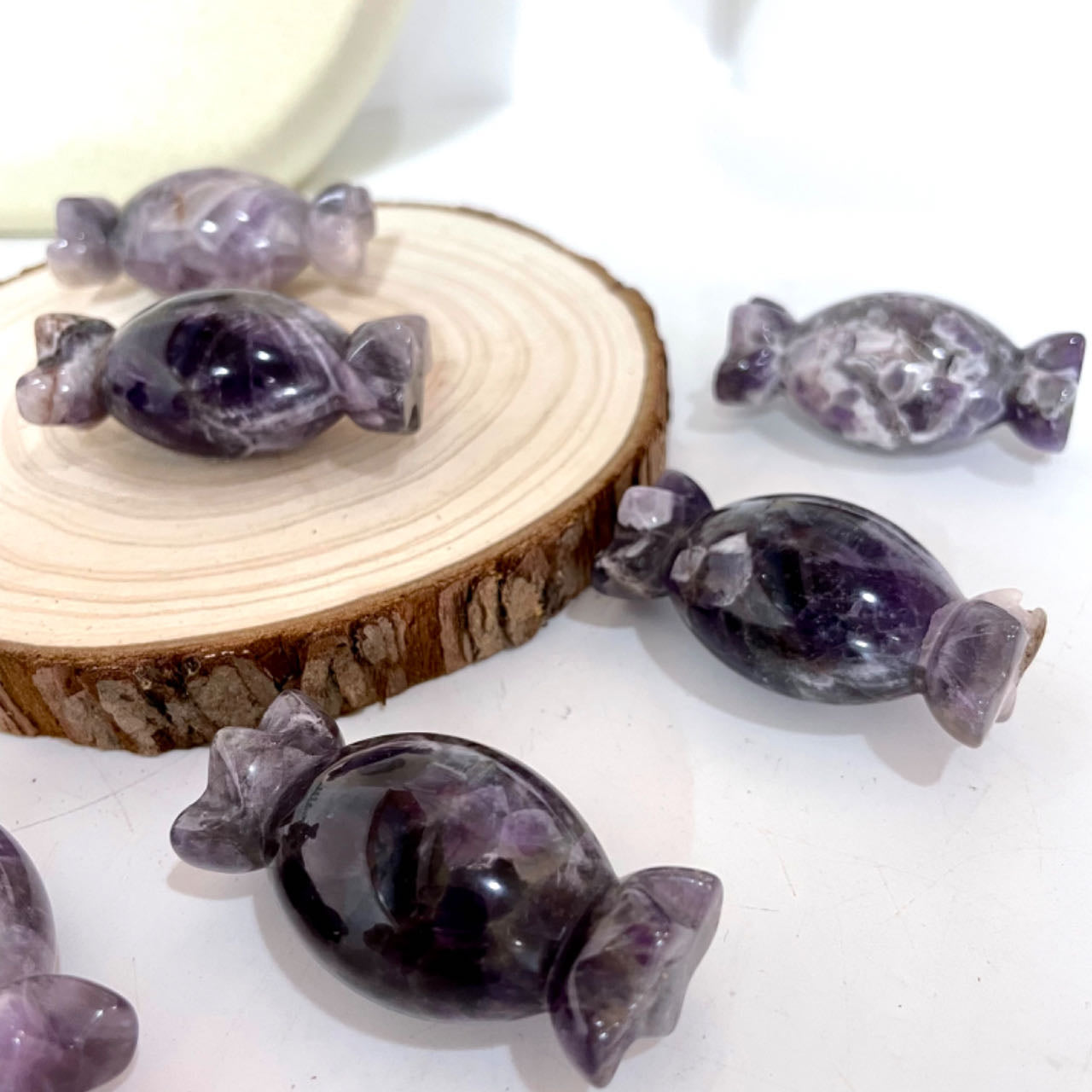 4 Counts Amethyst Candy Crystal Healing Stone Home Decoration From IG Crystal