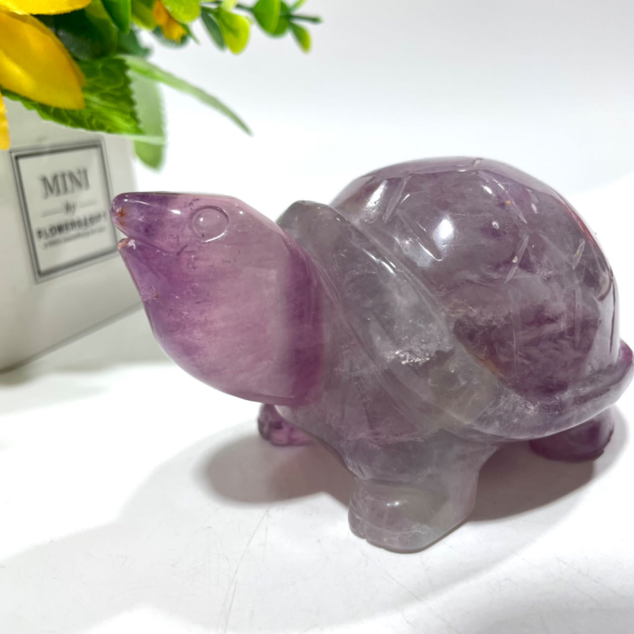 1 Count Purple Fluorite Tortoise Crystal Carving Healing Crystal Gem Reiki Healing Home Decor Crystal Jewelry Shop Pretty Crystals From IG Crystal