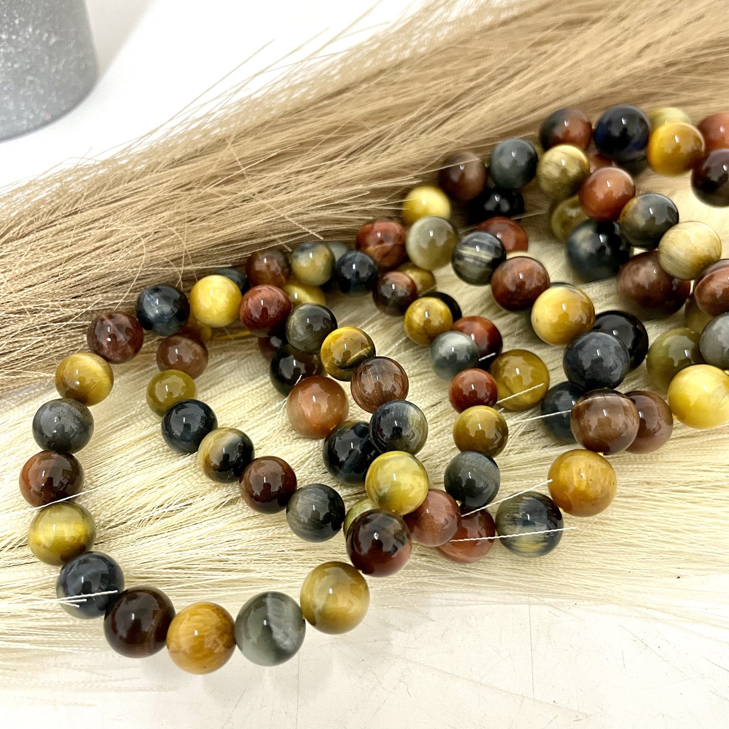 Colourful Tiger Eyes Bracelets 10~16mm Natural Crystals Healing Crystals Bracelet for Women and Men Teens Crystal Jewelry Shop Pretty Crystals From IG Crystal