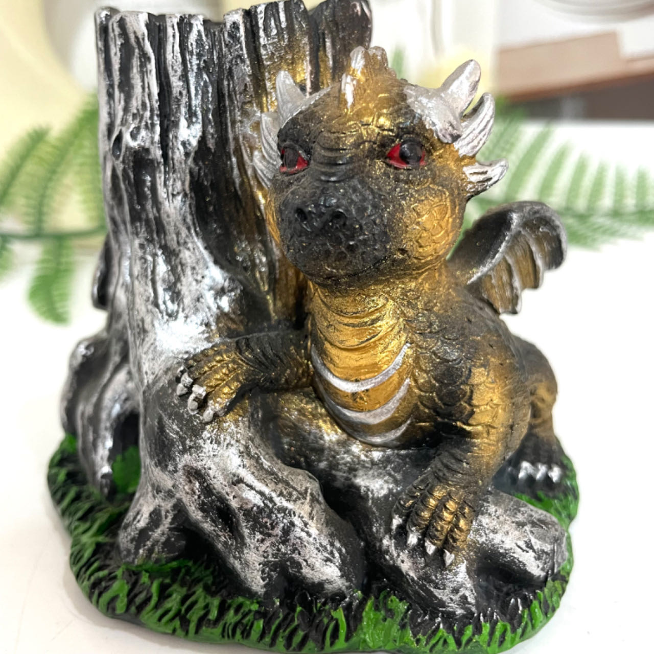 1PCS Tree Dragon Stand Black Silver Yellow Healing Stone Home Decoration For Crystal Ball From IG Crystal