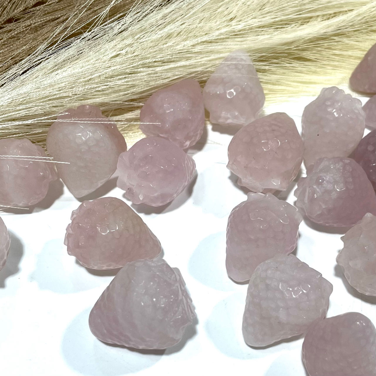 4 Counts Rose Quartz Strawberries Crystal Natural Crystals Healing Stones Crystal Jewelry Shop Pretty Crystals Home Decoration From IG Crystal