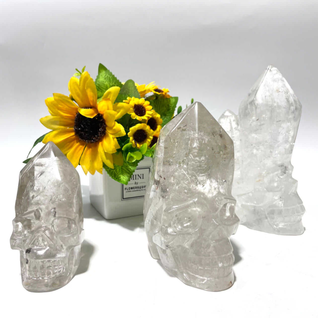 Clear Quartz Tall Skull Crystal Healing Crystal Gem Reiki Healing Home Decor Crystal Jewelry Shop Pretty Crystals From IG Crystal