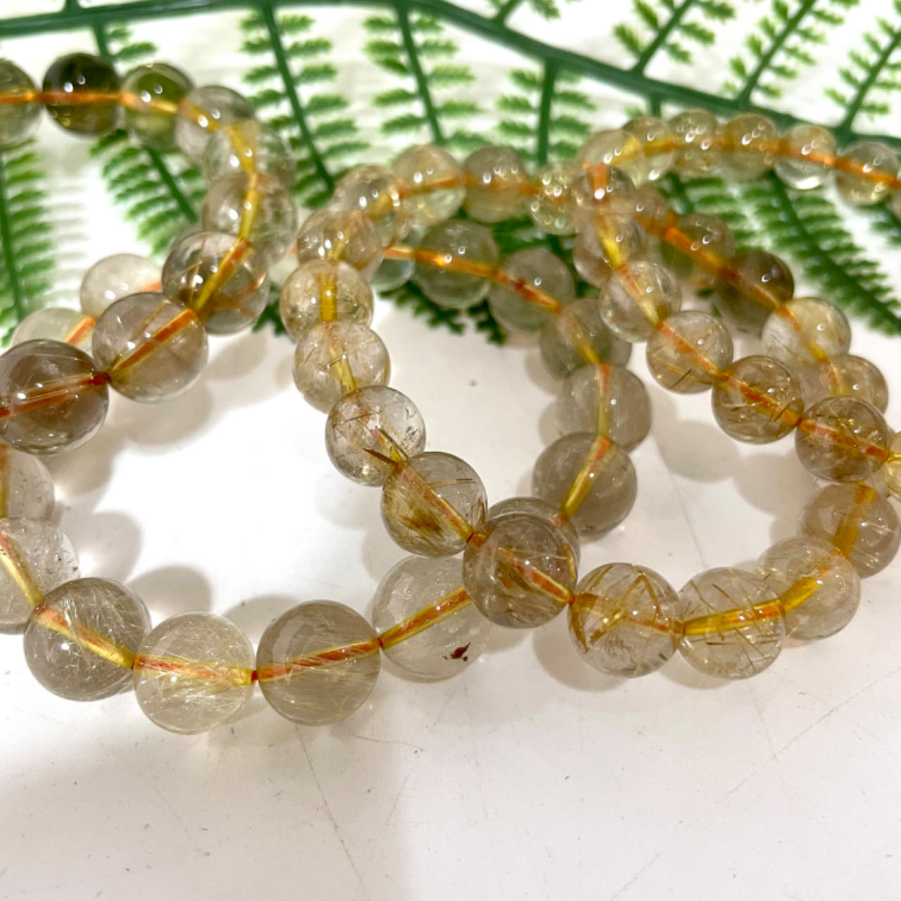 Golden Rutile Bracelet 9mm 10mm 11mm 12mm 13mm Energy Healing Crystals Jewelry for Women DIY Bracelet From IG Crystal
