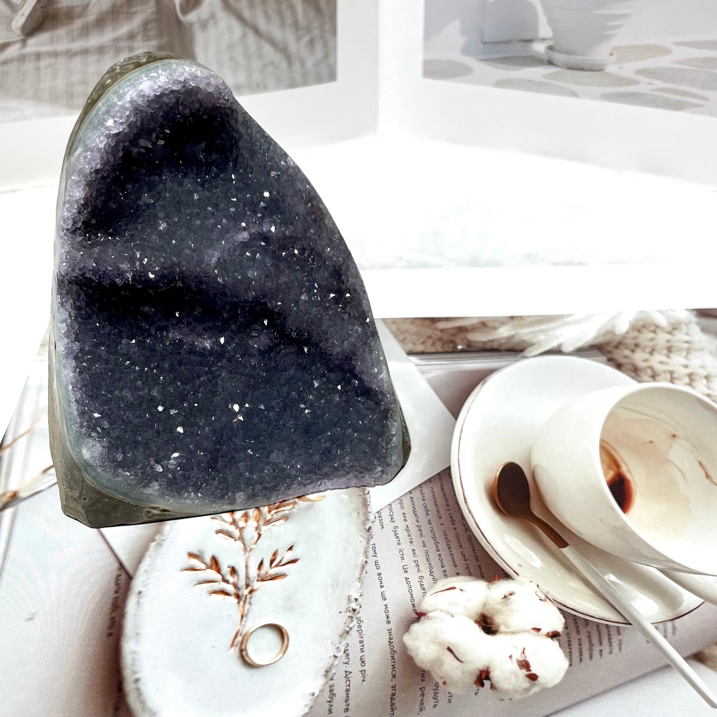 Natural Amethyst Geode Cave Healing Crystal Stones Rock Cluster Druzy From IG Crystal