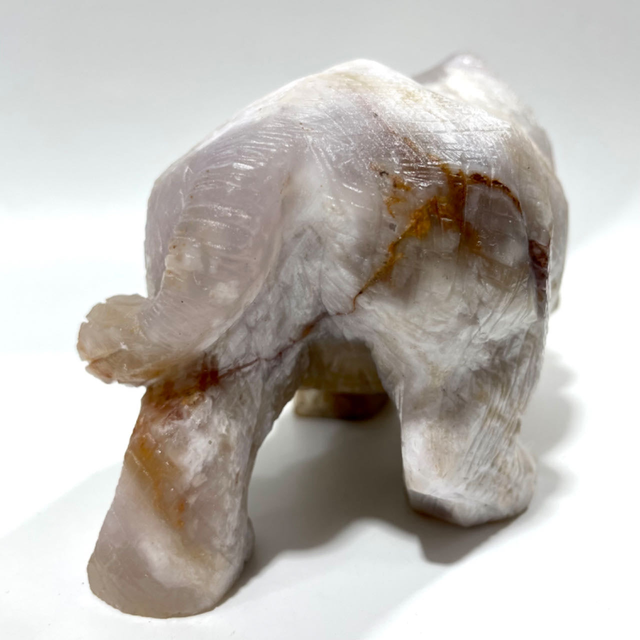 1 Count Big Rhinoceros White Agate Jade Crystal Healing Crystal Gem Reiki Healing Home Decor Crystal Jewelry Shop Pretty Crystals From IG Crystal