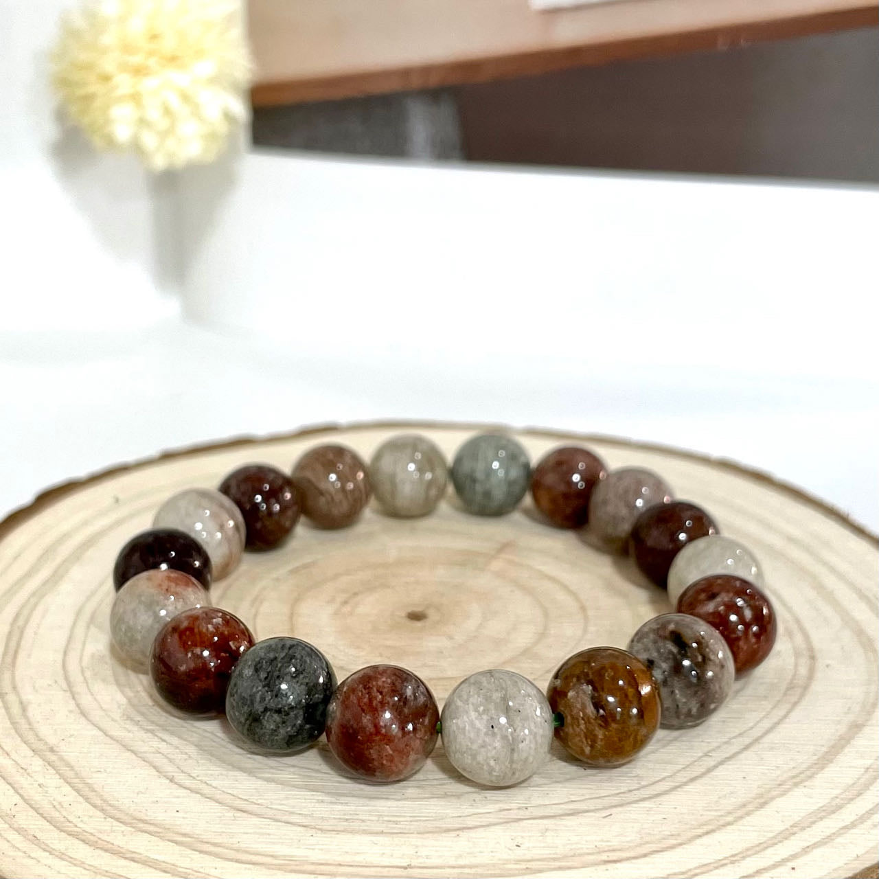 Smoky Phantom Quartz Bracelet 11~13mm Energy Healing Crystals Jewelry for Women DIY Bracelet From IG Crystal
