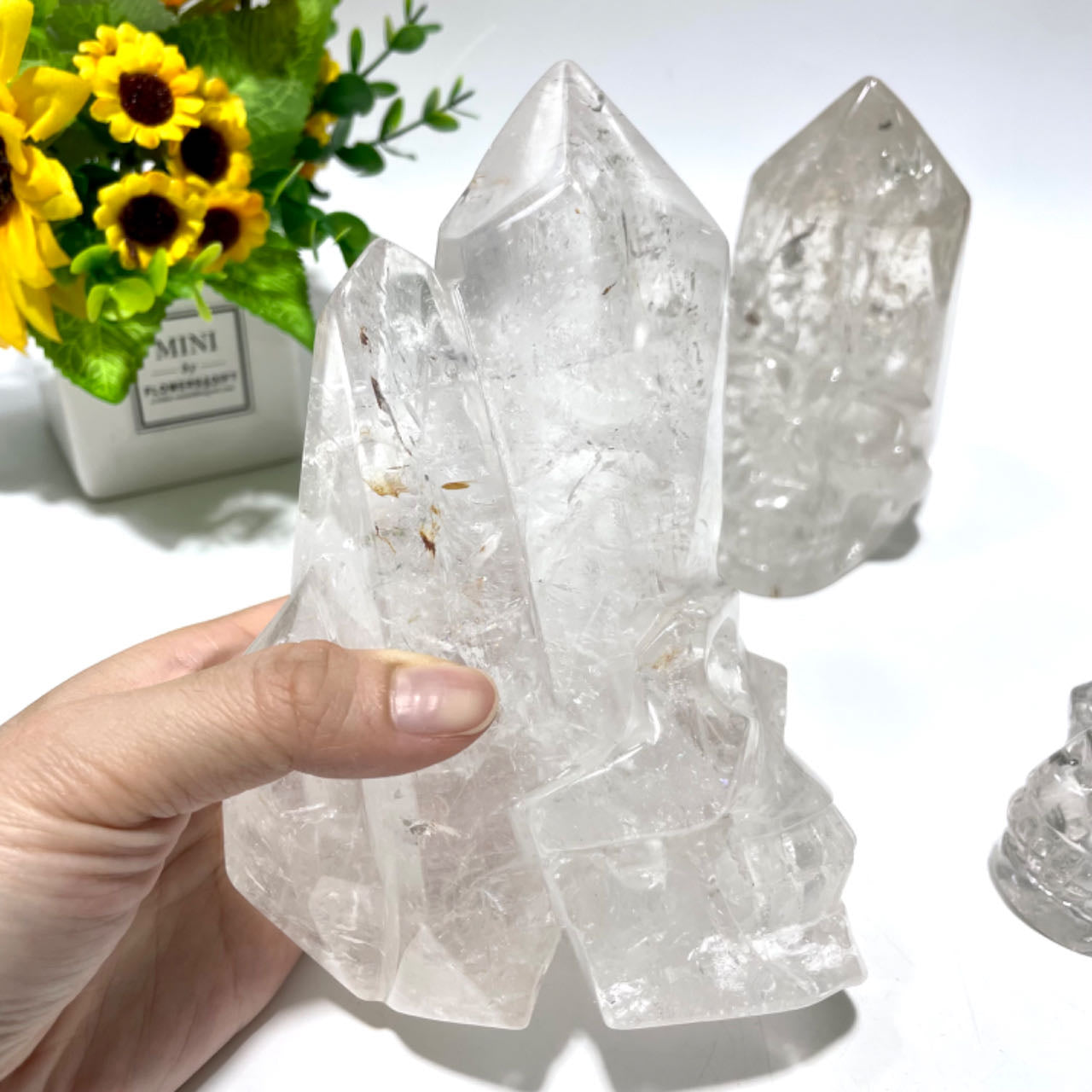 Clear Quartz Tall Skull Crystal Healing Crystal Gem Reiki Healing Home Decor Crystal Jewelry Shop Pretty Crystals From IG Crystal