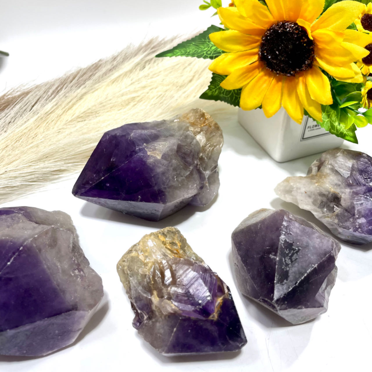 Amethyst Tooth Stone Bulk - Large Raw Deep Purple Amethyst Crystal Natural Banded Amethyst Chunks Natural Crystals Healing Stones Crystal Jewelry Shop Pretty Crystals From IG Crystal