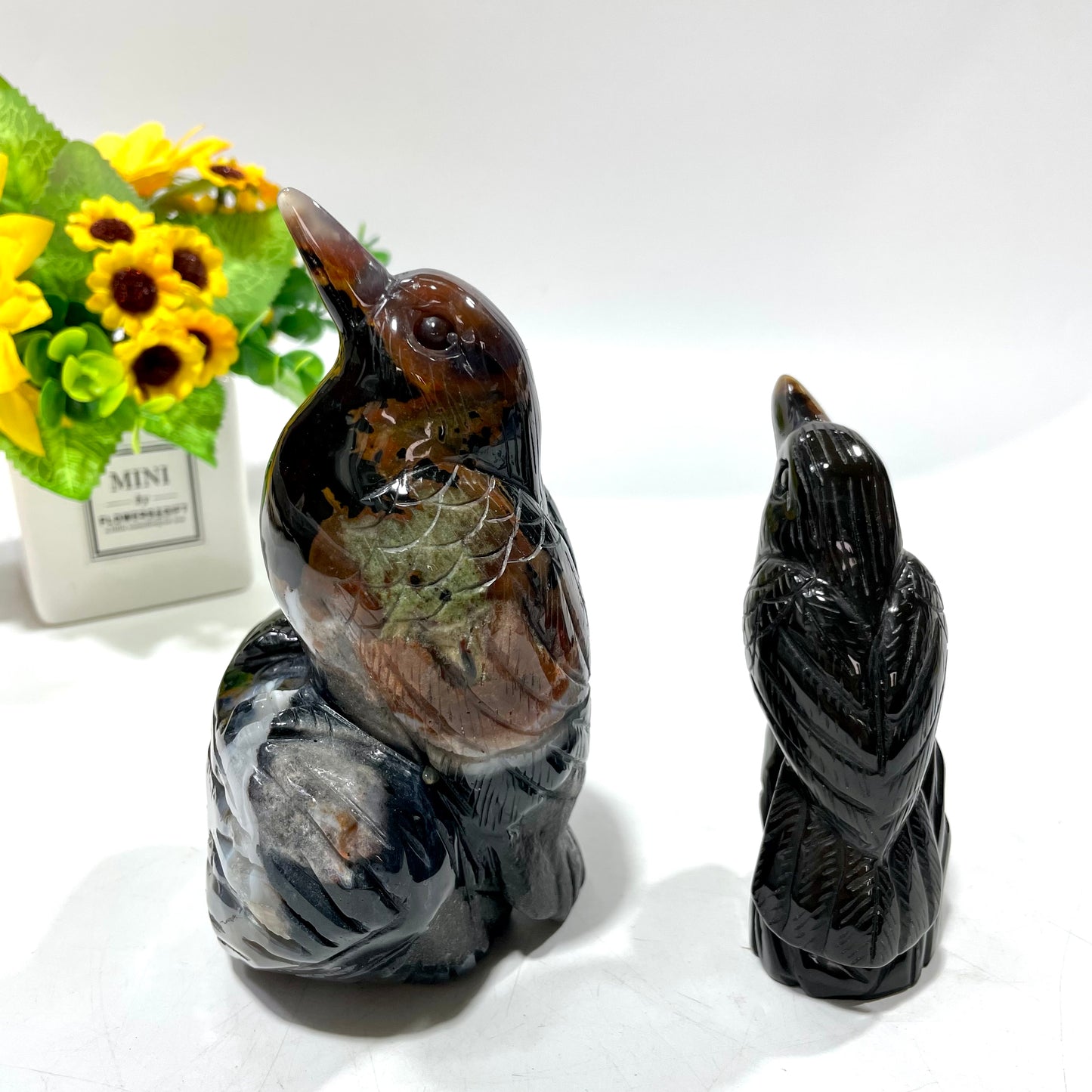 1 Count India Agate Bird Crystal Carving Healing Stones Natural Stone Chakra Balancing Reiki Home Office Decor From IG Crystal