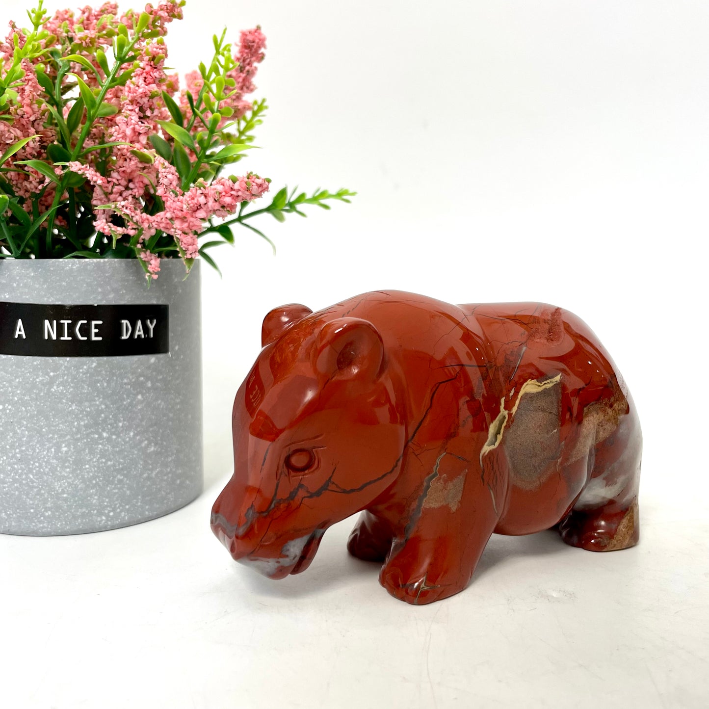 1 Count Red Jasper Elephant Dog Bear Hippo Crystal Carving Natural Stone Gem Mining Chakra Balancing Reiki Healing Crystal Mystery Crystal Display Crystal Shopping Online Home Office Decor From IG Crystal